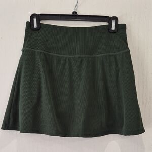 Essentials Dark Green Corduroy Skater Skirt